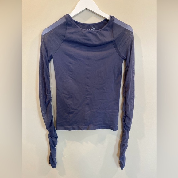 Free People Tops - Intimately Free People Top Mesh Sheer Sleeves Medium Large Gray